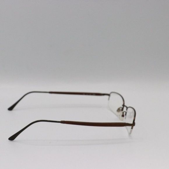 Valentino Brown Rectangle Half Rim Vintage Mens Designer Glasses 51 20 145 - Picture 3 of 3